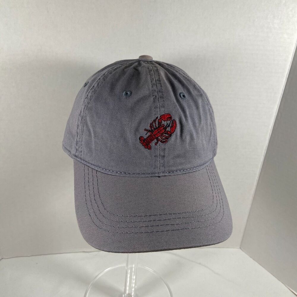 Outdoor Cap Gray Lobster Embroidered Adjustable Hat Adult Baseball Cap